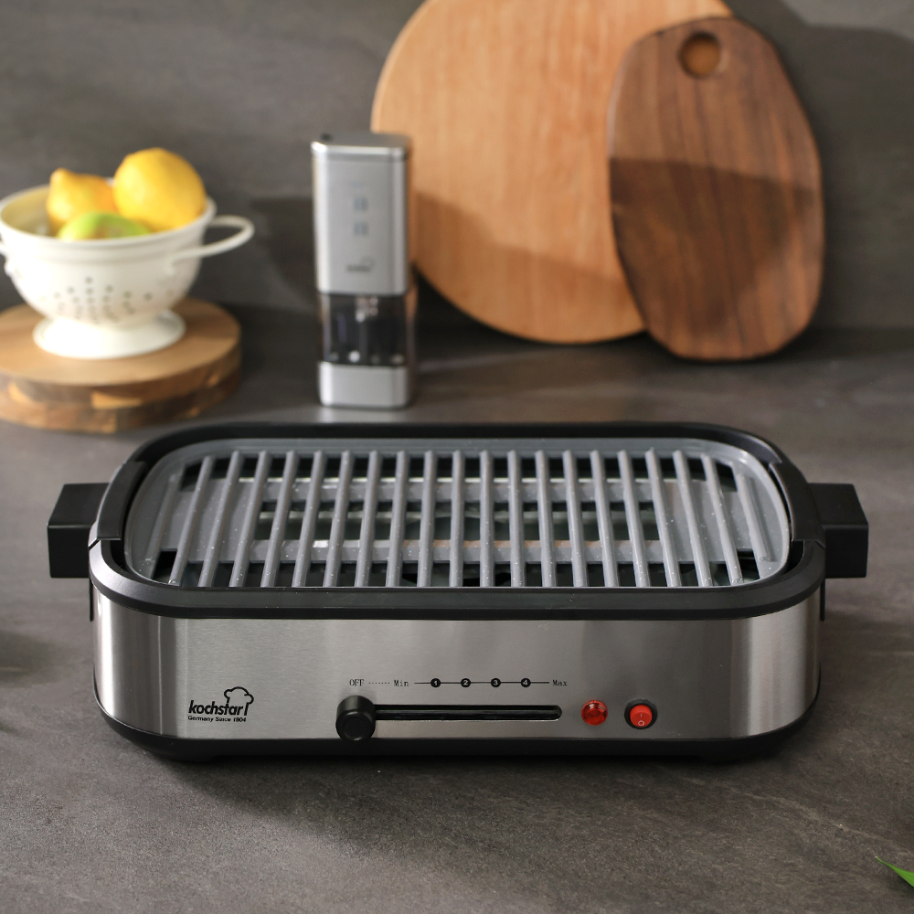 콕스타 무연 전기 그릴 연기안나는 삼겹살 가정용 고기굽는기계 NKTSG-1000