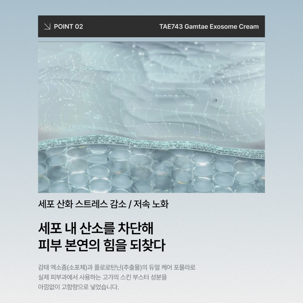 TAE743 스킨 바이탈리티 감태 엑소좀 크림 - 저자극 진정 크림 30ml, 1개 - 상세 이미지 5