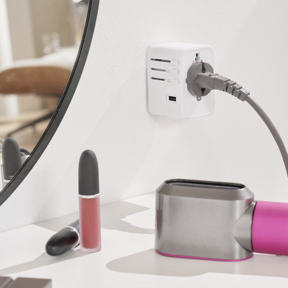 헤이홈 여행용 멀티 어댑터 5포트 45W 초고속충전 해외 콘센트 멀티탭