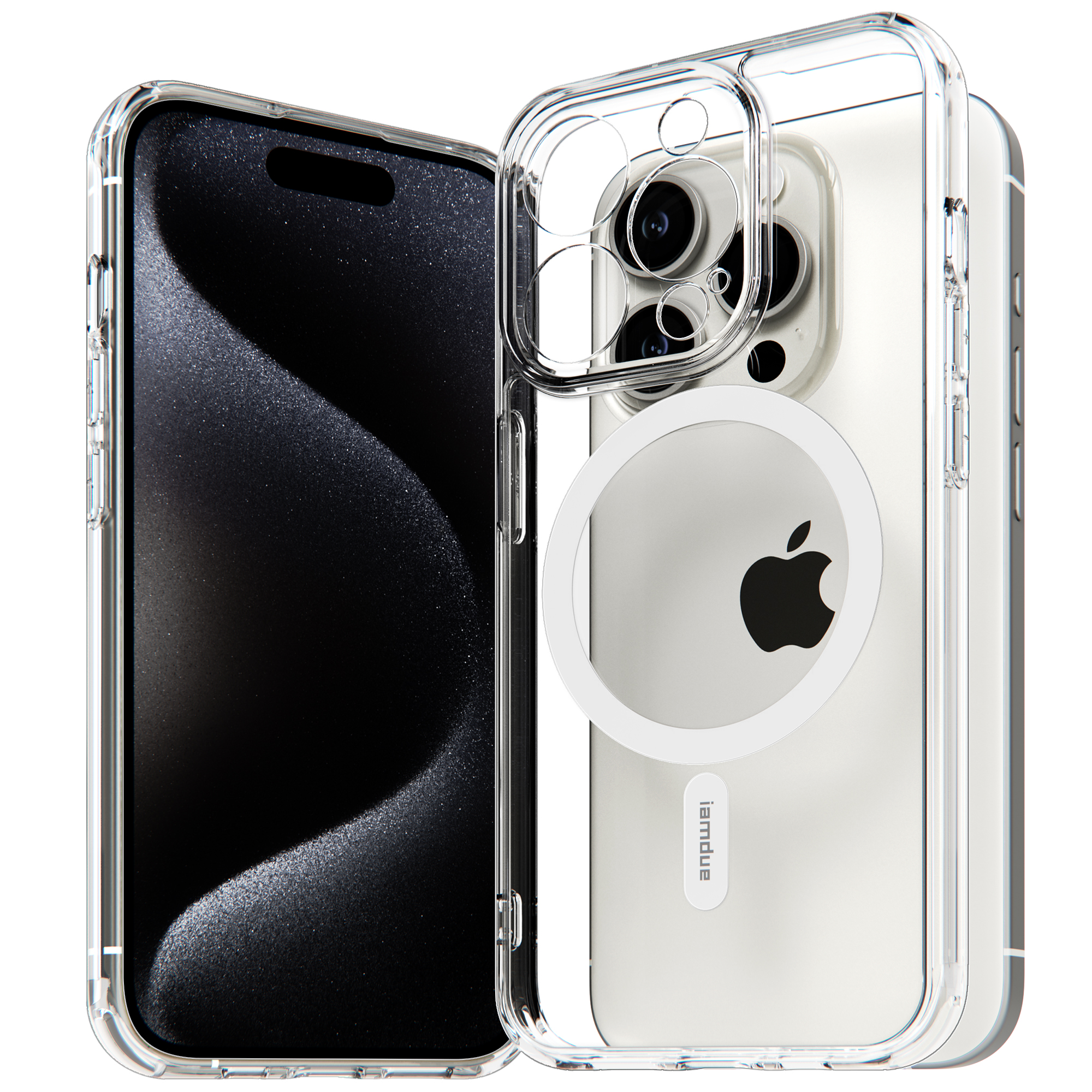 아이엠듀 맥세이프 슬림 케이스 투명, 아이폰15 프로 제품 이미지