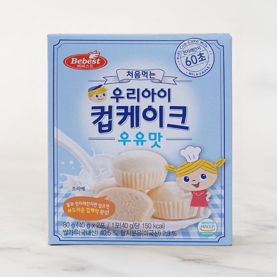 메가마트 베베스트 처음먹는 우리아이 컵케이크-우유맛 80g - 상품 이미지