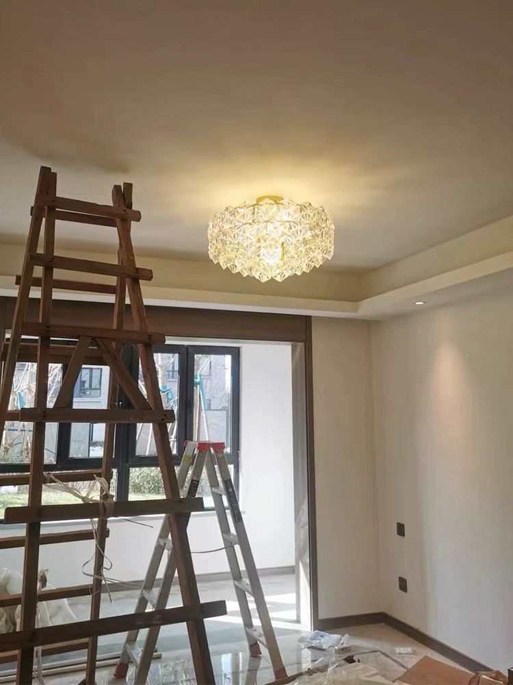 크리스탈 샹들리에 조명 천장등 식탁 레스토랑 펜던트 4단 50cm 3색광 - 상세 이미지 5