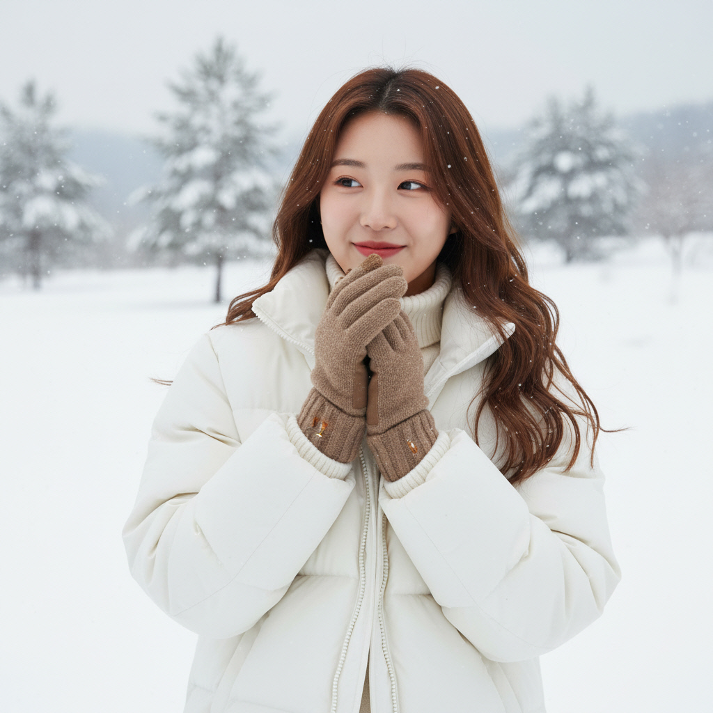 폴로 랄프로렌 시그니처 터치스크린 장갑 PC0494 다크브라운 - 상세 이미지 3