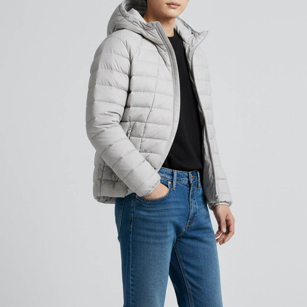 후드형 경량패딩 패커블 덕다운 깔깔이 백패킹 러닝 항공점퍼 이미지 7