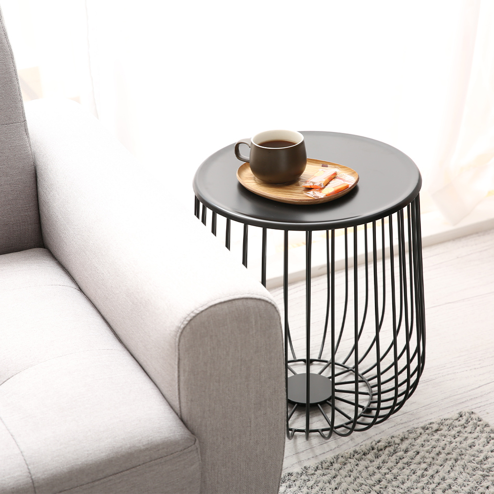 네트 철제 소 티테이블 쇼파 거실협탁 간이 보조 소파협탁 카페 원형 탁자