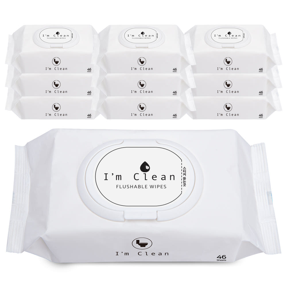 비데물 티슈 비데 비데용 물티슈 화장실용 아기 46매, 10개