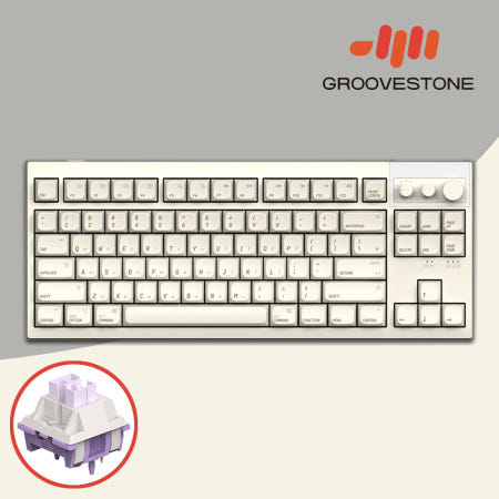 엠스톤 그루브스톤 GV8M 8K 무선키보드 애플라떼, 저소음 밀키축, 45g