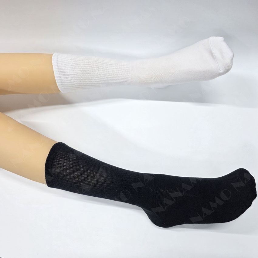나나모 여성 20cm 롱 크루 장목양말 5켤레 - 상세 이미지 3