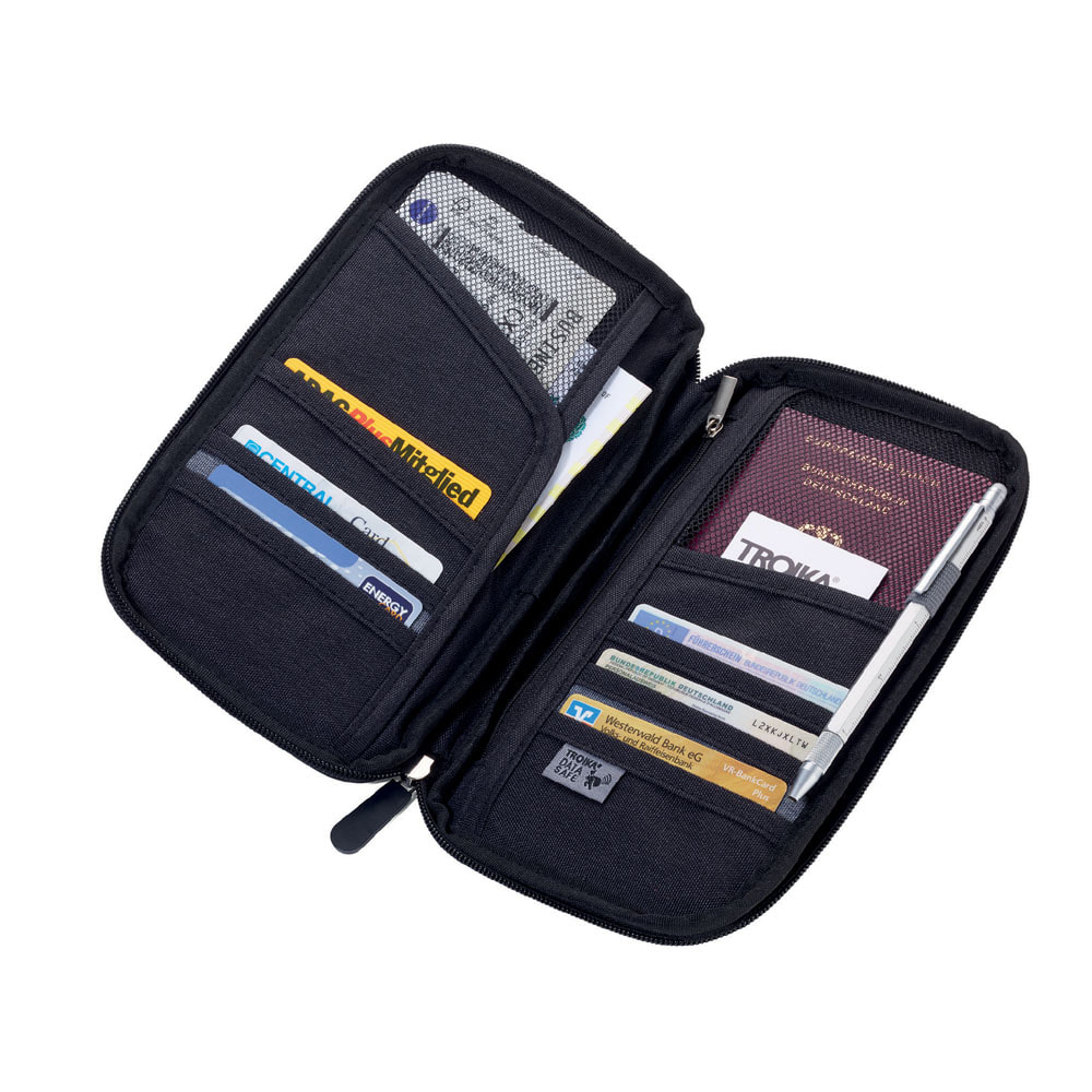 독일 브랜드 트로이카 여행 서류 가방 12개 내부 수납칸 RFID 차단기능 블랙(TRV20/BK-A037) - 상세 이미지 5