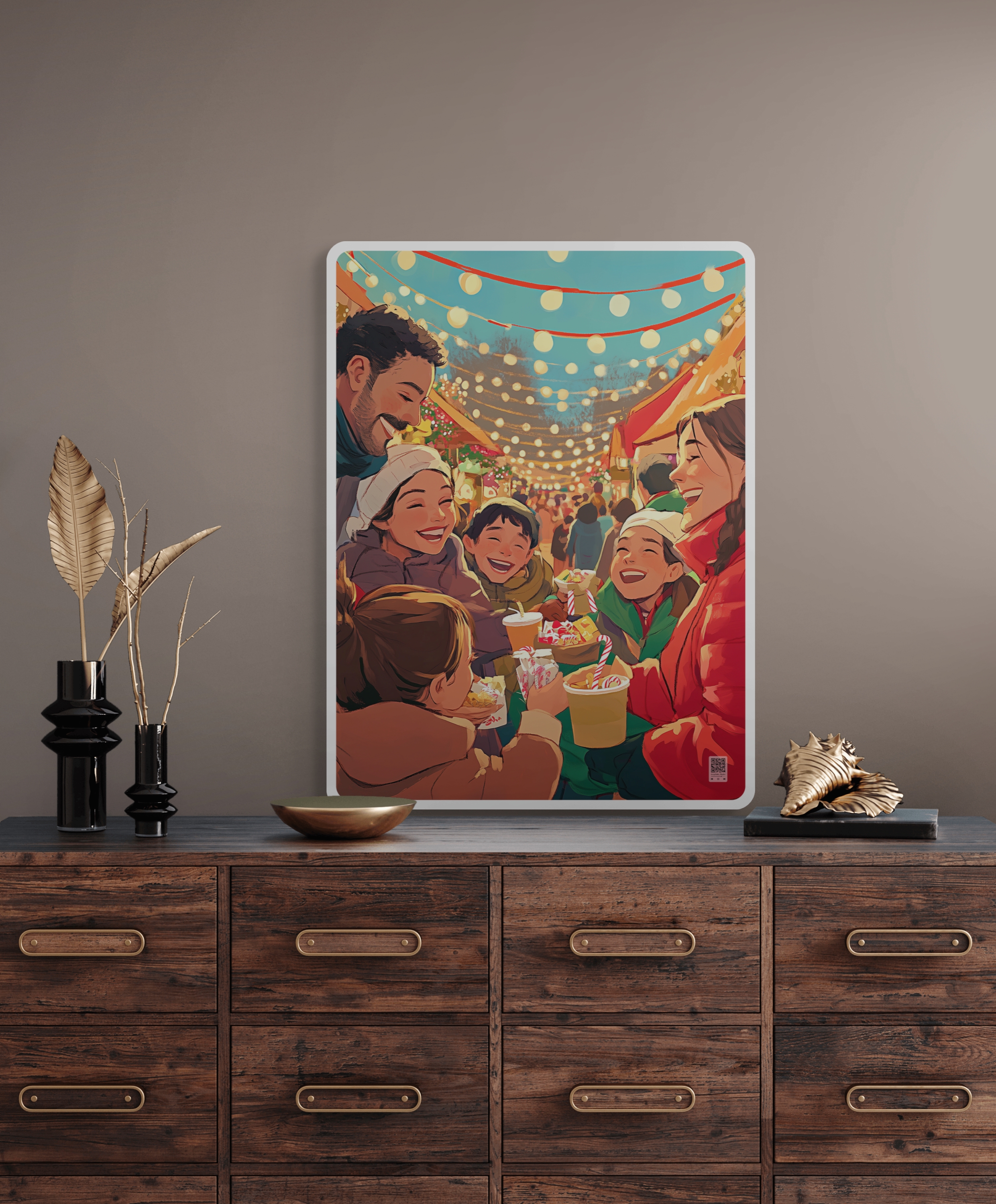 액자테이블 카페 식탁 틈새 소형 싱글 찻상 크리스마스 캐롤