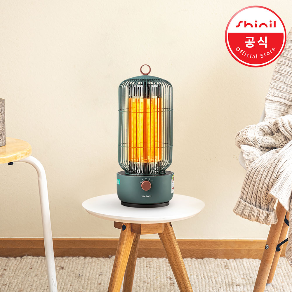 신일 카본히터 소형난로 미니 원통형 전기난로 스탠드 휴대용 난방기 SEH-1000HP