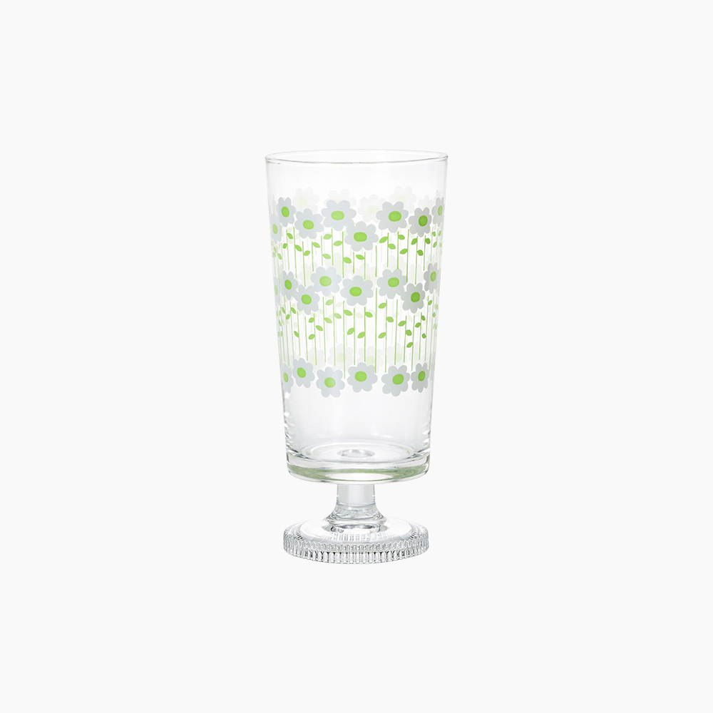 [아데리아] 레트로 유리 고블렛잔 305ml Babys Breath - 상품 이미지