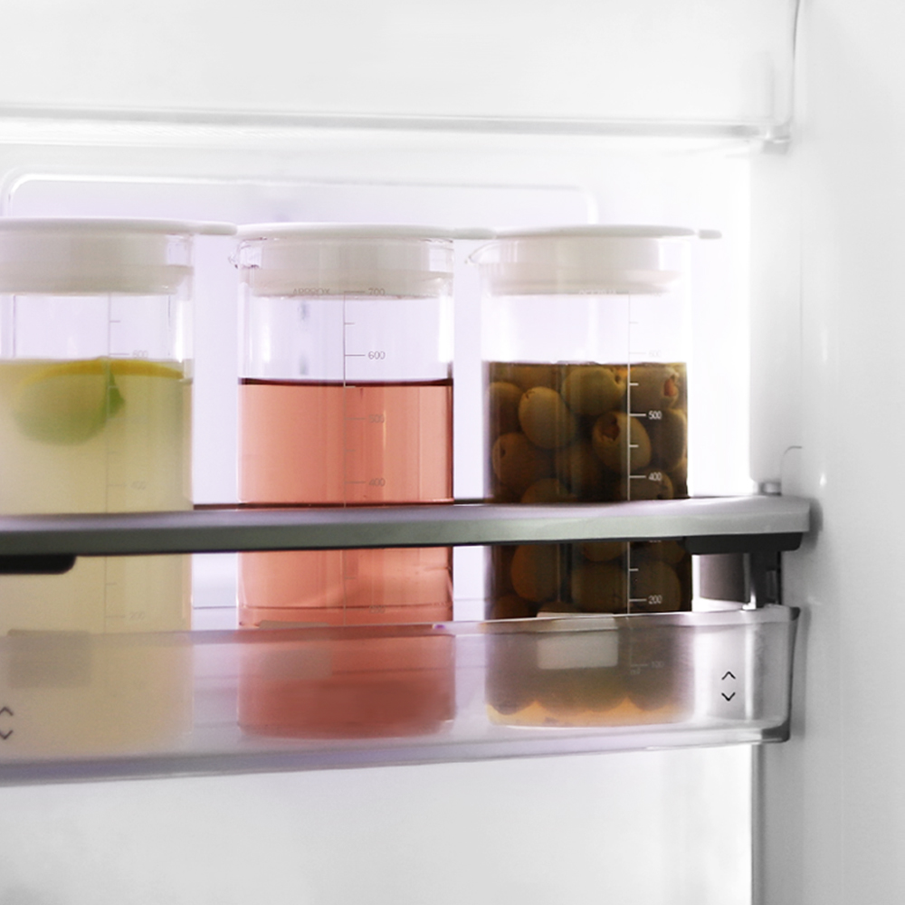 듀오 내열 유리 밀폐용기 2P세트 / 밀프렙 샐러드 보틀 병 캐니스터 1종, 700ml, 2세트 이미지 6