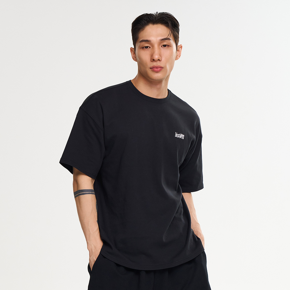 남자 여성 그래피티 오버핏 반팔 기능성 짐웨어 헬스 러닝 운동복 반팔 - 상세 이미지 2