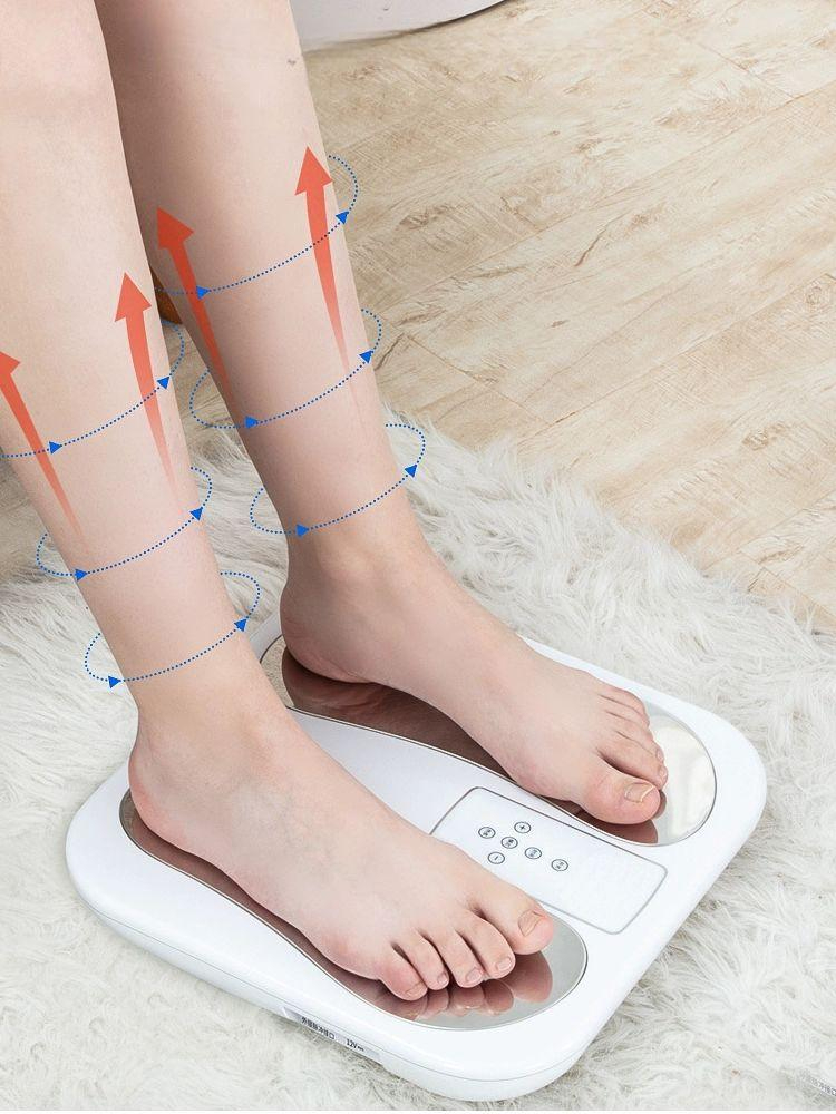 전기 고주파 발마사지기 온열 안마기 피로 자외선 가정용 발바닥 온찜질 최상위 전자기 가열+ 진동 화이트 - 상품 이미지