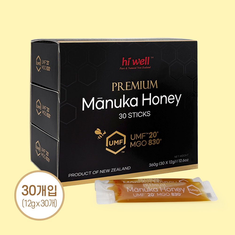 하이웰 마누카꿀 스틱 UMF20+ 360g (12g x 30포) 뉴질랜드 MGO830+ - 상품 이미지