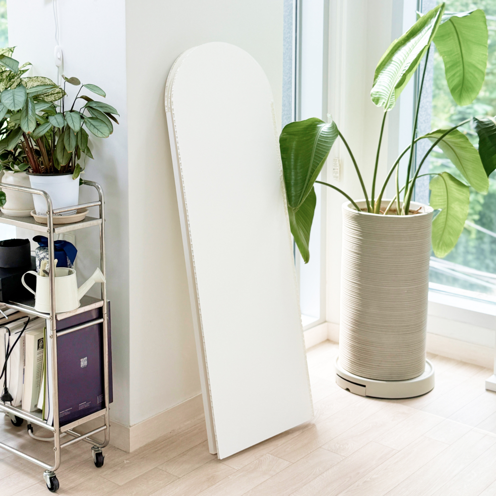 라운드 아치형 가림막 파티션 무타공공간분리 접이식 종이 골판지 가벽