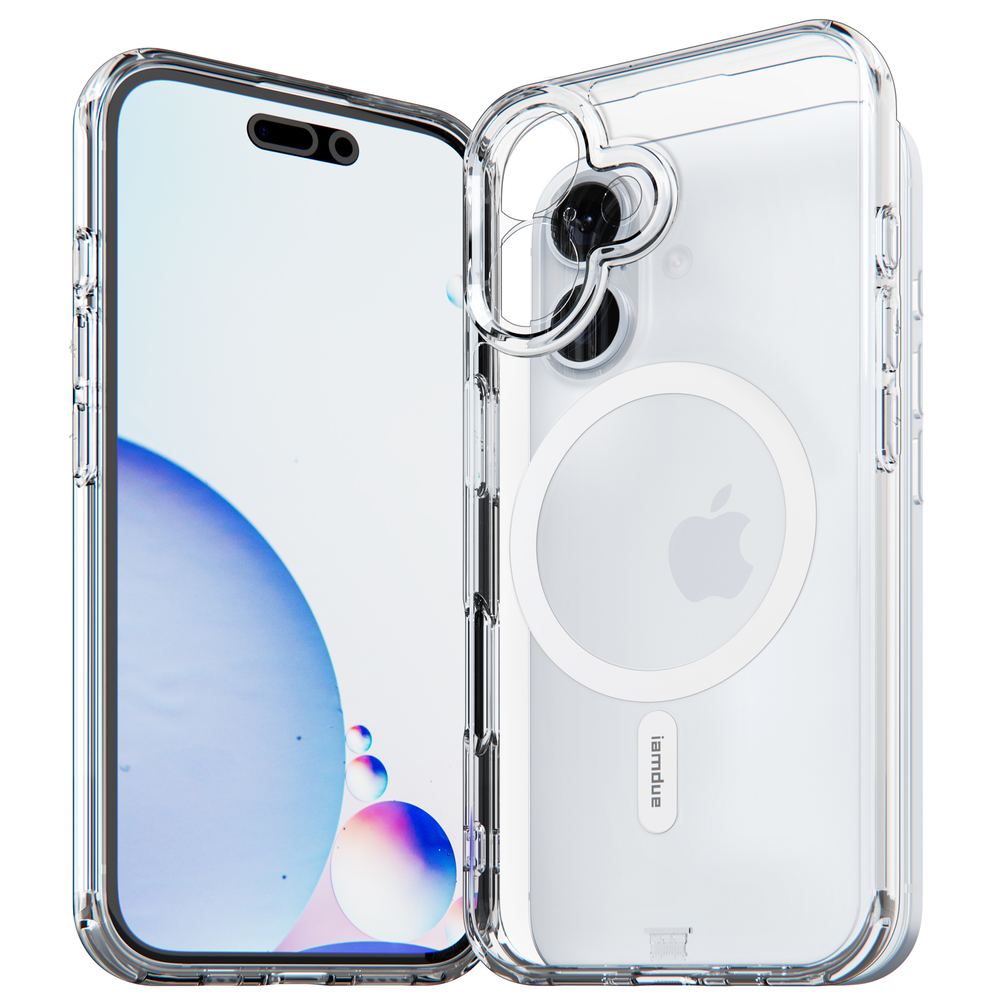 아이엠듀 맥세이프 슬림 케이스 투명, 아이폰16 제품 이미지