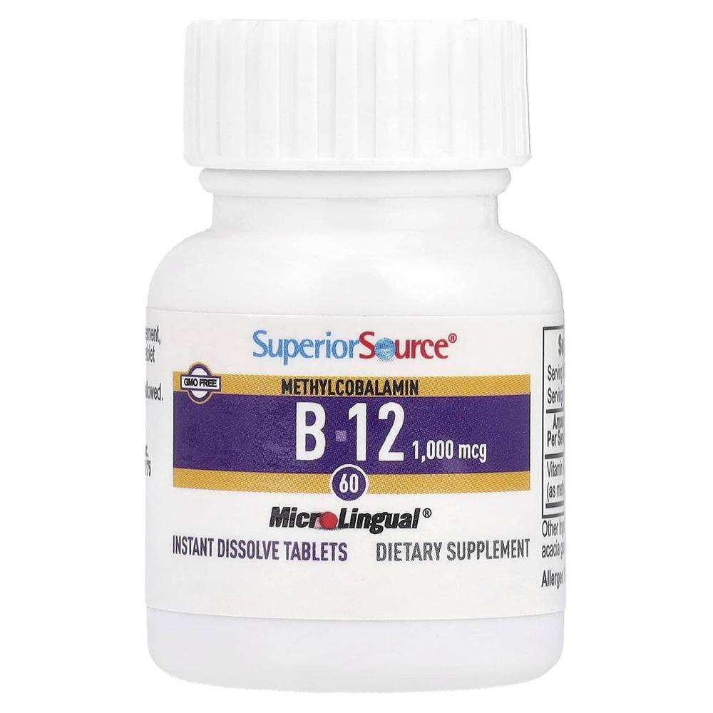 수페리어소스 비타민 B12 메틸코발라민 1000mcg MicroLingual 60정 - 상세 이미지 4
