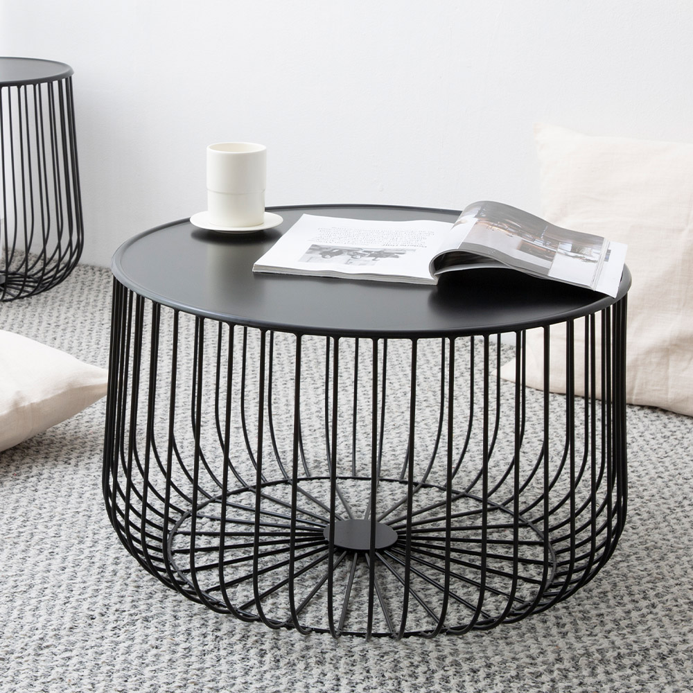 네트 철제 대 티테이블 쇼파 거실협탁 베란다 소파협탁 카페 원형 탁자