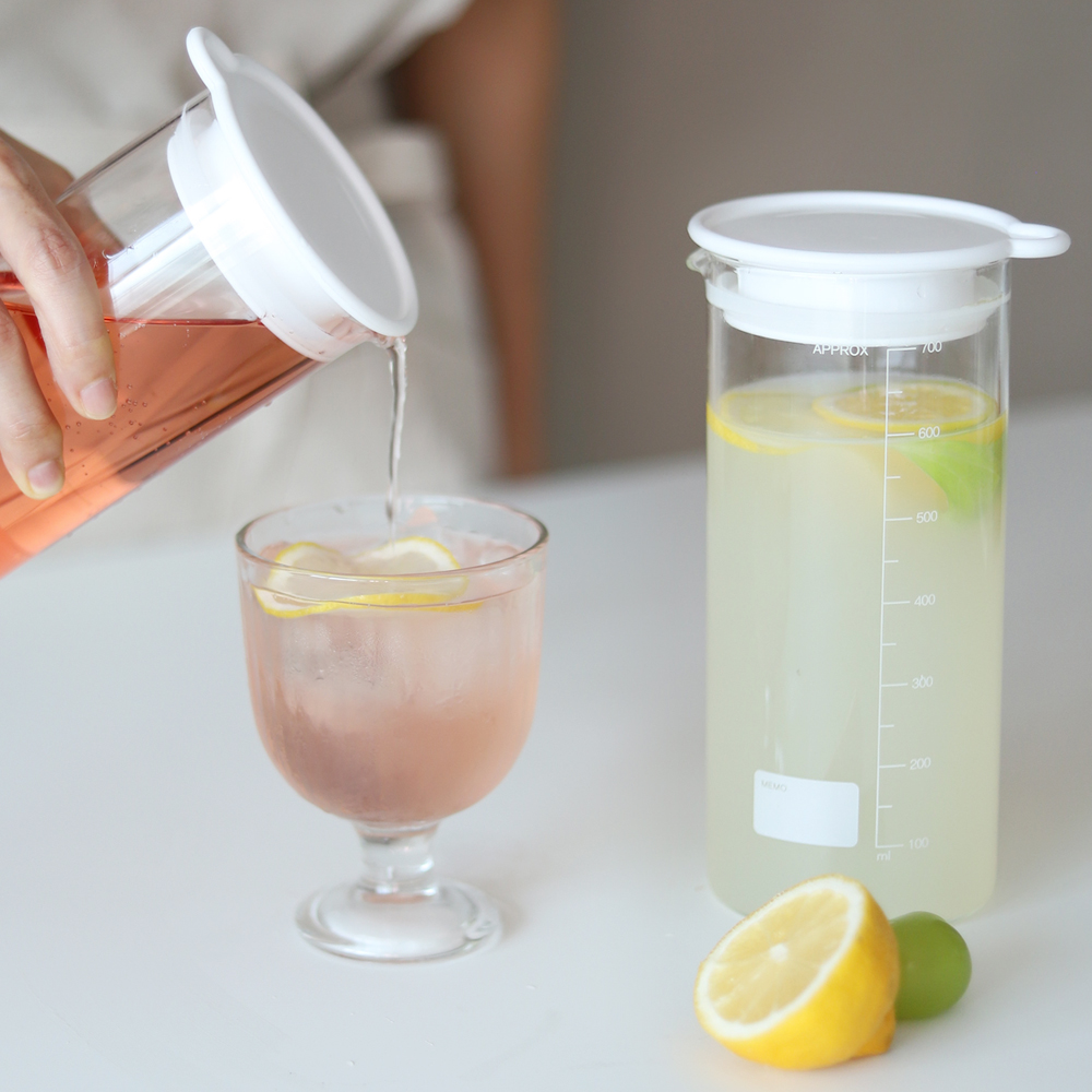 듀오 내열 유리 밀폐용기 2P세트 / 밀프렙 샐러드 보틀 병 캐니스터 1종, 700ml, 2세트 - 상세 이미지 5