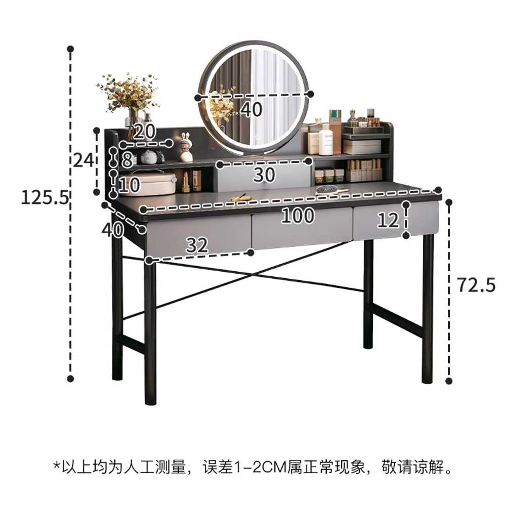 남자 화장대 서랍 원룸 테이블 콘솔 입식 파우더룸 60cm 이미지 8