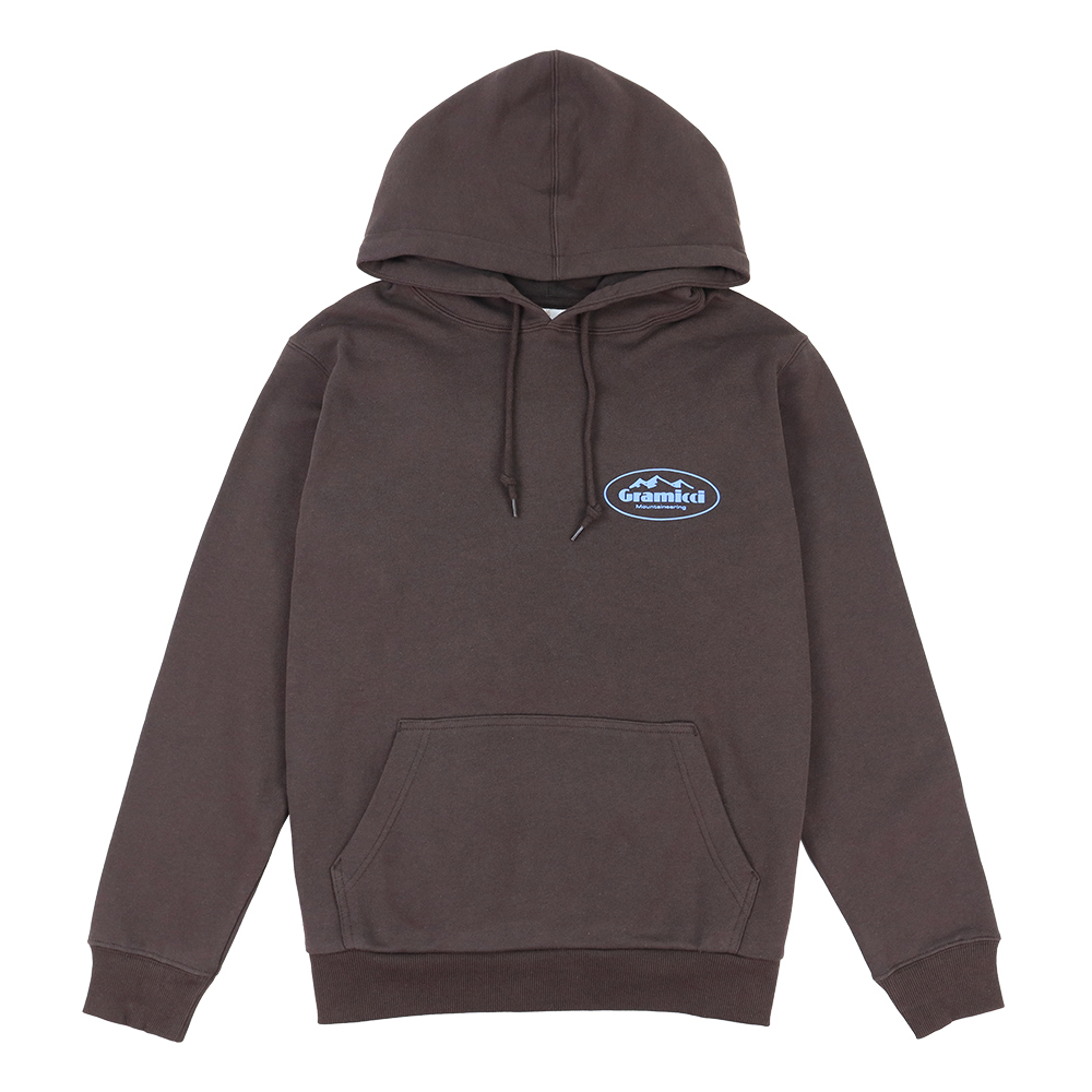 그라미치 MOUNTAINEERING 후드티 G4FU-J111 DARK BROWN - 상품 이미지