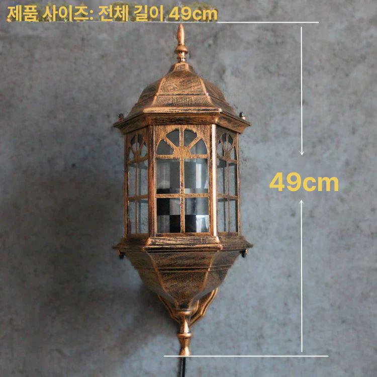 미용실 바버샵 회전 싸인볼 간판 라이트 LED 레트로 헥사곤 블랙 85cm 큐브 크리스탈 - 상세 이미지 4