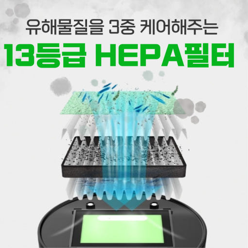 [100Z 차량용 공기청정기가 차량 컵홀더에 설치된 모습]