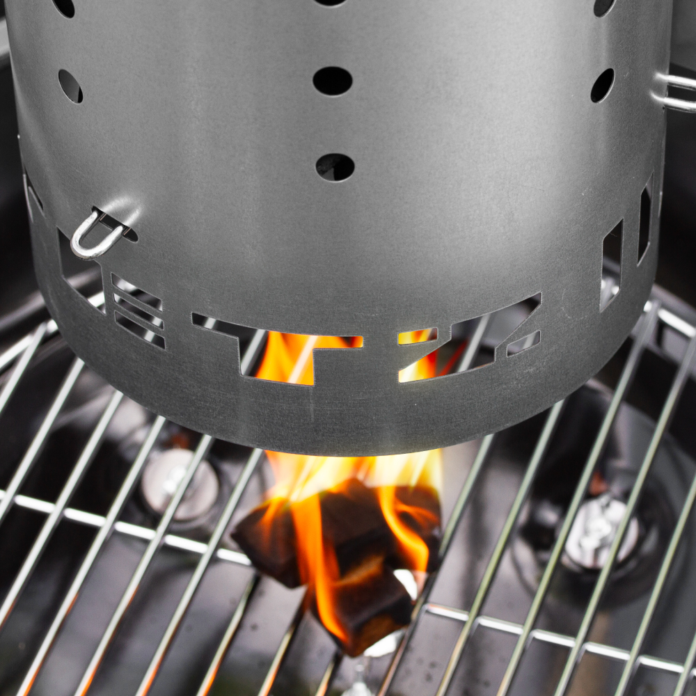 스테츠 침니 스타터 대형 바베큐 캠핑 차콜 숯 점화통 숯불