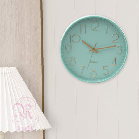 지아오협력사 로공이 원형 벽시계 민트 골드 신혼집선물 인테리어거실벽시계
