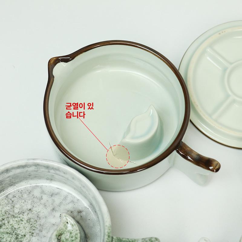 동양화 접시 모난접시 앞접시 반찬접시 미니 다기능 거치대 그릇 나눔접시 도자기그릇 그린 판다 산봉우리 전골 용 - 상세 이미지 2