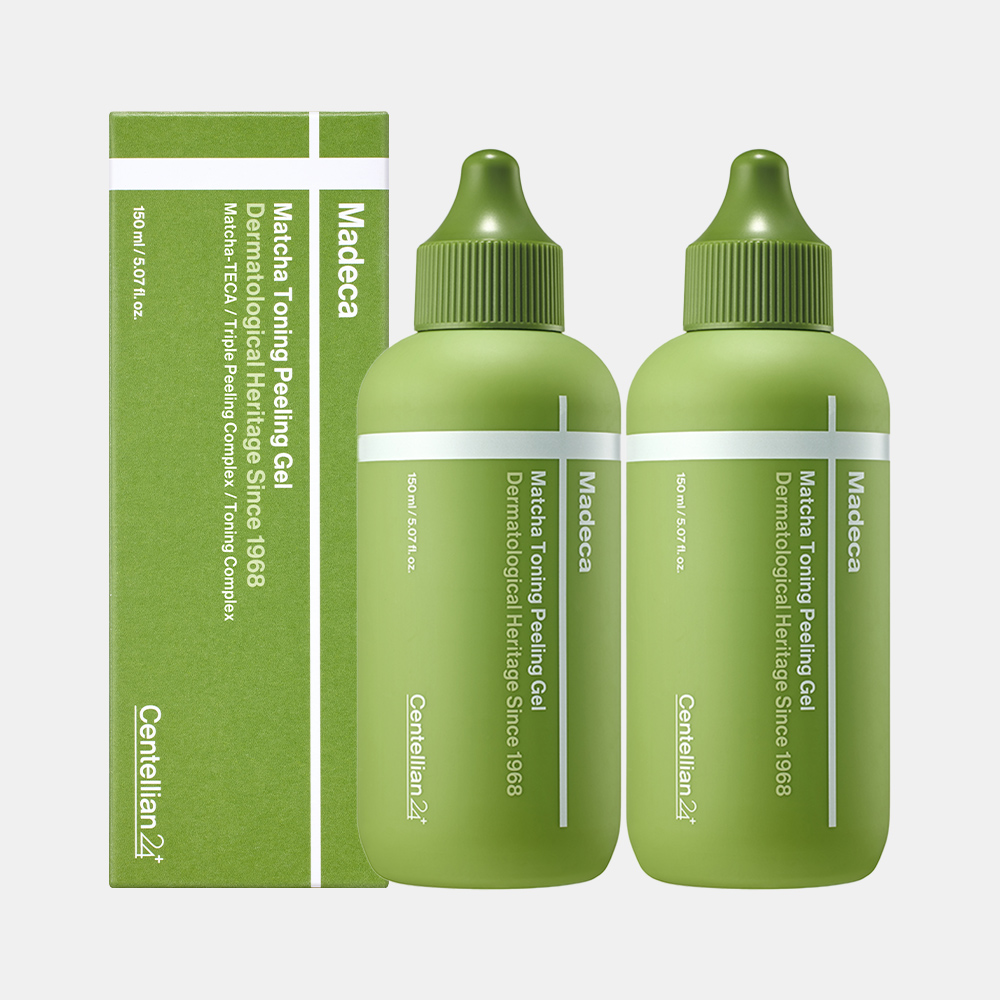 [10%추가적립/포토리뷰2천원]동국제약 센텔리안24 마데카 말차 토닝 필링 젤 150ml 2개 / 얼굴 각질제거제 페이스 스크럽 이미지 2