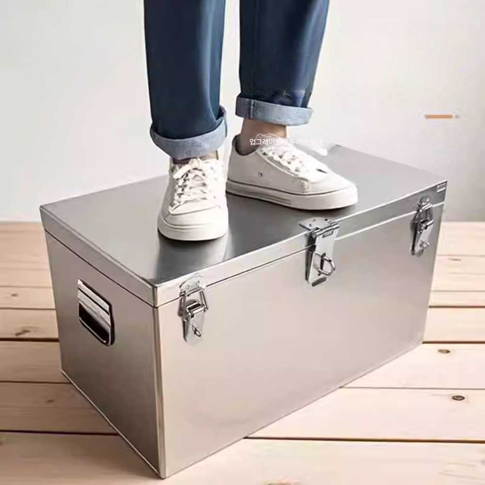 J2K 포터 적재함 차량 장착 스틸 공구함 보관 상자 80x30x30 스텐 공구함 - 상품 이미지