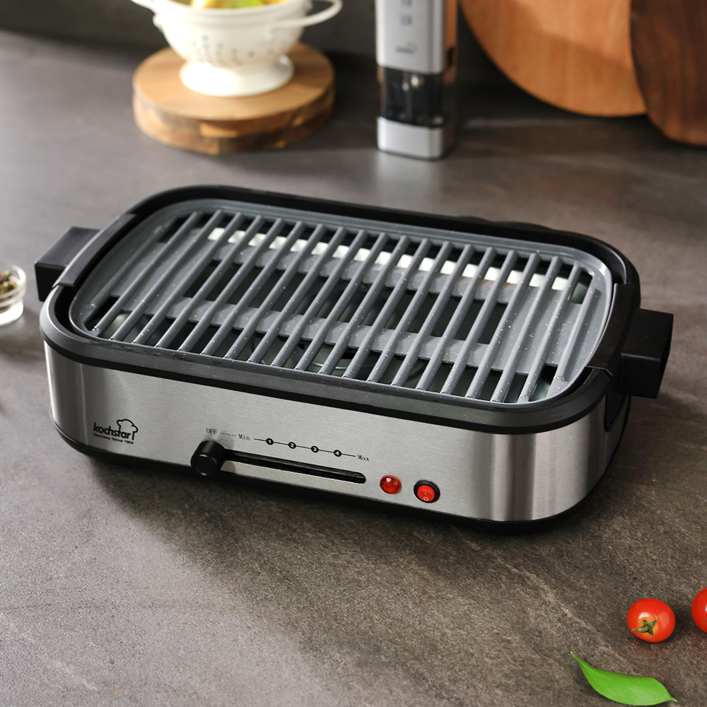 콕스타 무연 전기 그릴 연기안나는 삼겹살 가정용 고기굽는기계 NKTSG-1000