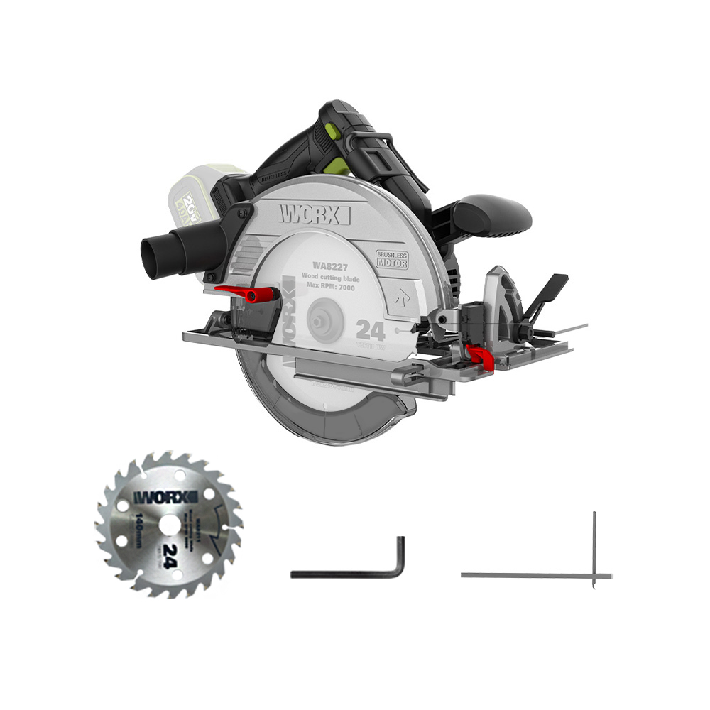 웍스 충전 원형톱 베어툴 185mm 20V BL WU538H.9 - 메인 이미지