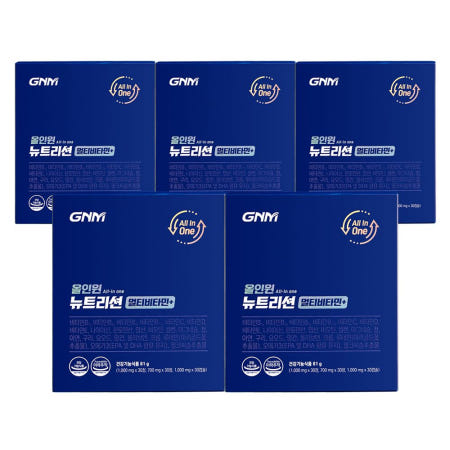 GNM자연의품격 올인원 뉴트리션 멀티비타민+ 2700mg x 30개입 5개 / WJ