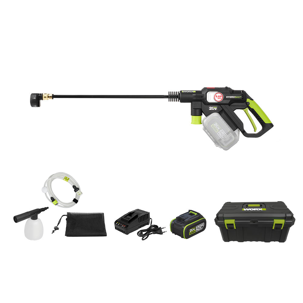 웍스 충전 고압세척기 20V 4.0Ah 배터리1개 BL WU633.4 세차건 제품 이미지