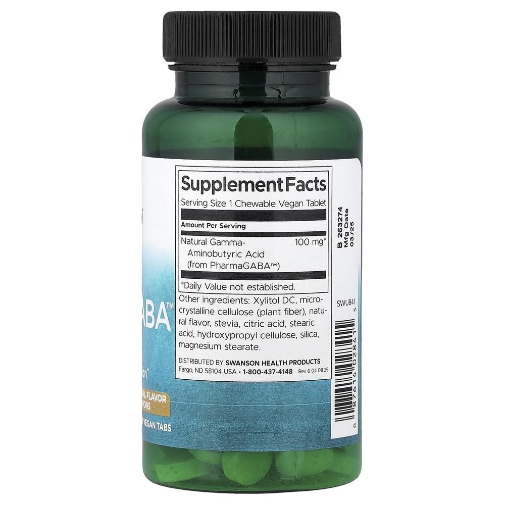 스완슨 가바 GABA 츄어블 딸기 레모네이드 100mg 60정 (2개) - 상세 이미지 3