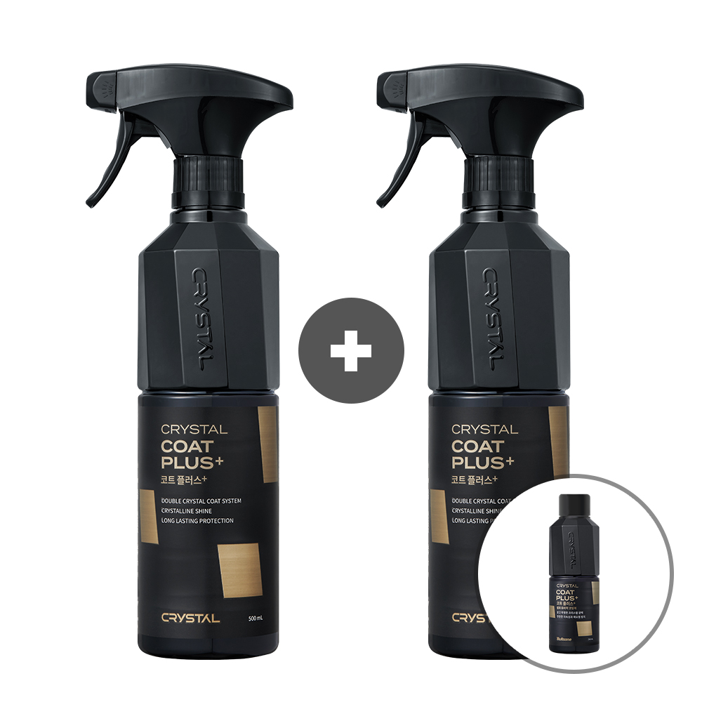 [1+1+리필][불스원] 뉴 크리스탈코트 플러스 유리막코팅제 물왁스 500ml