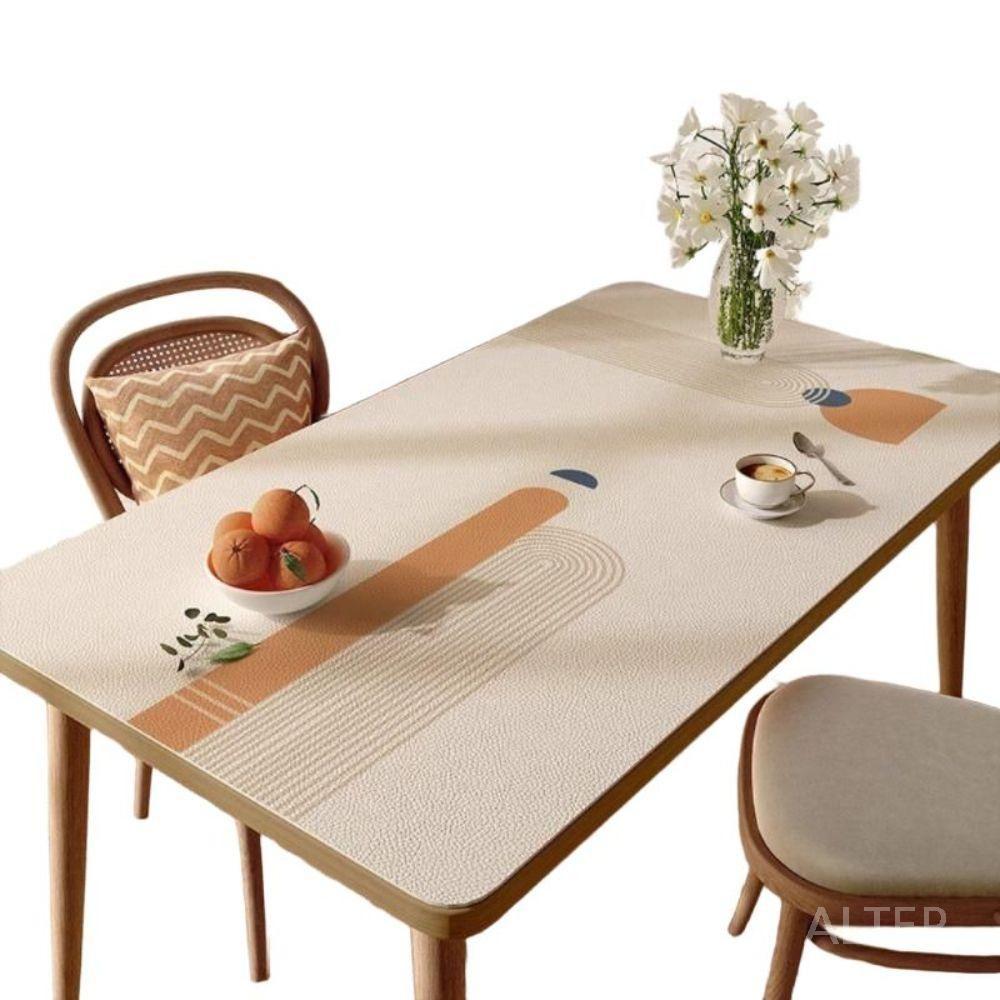 방수 방유 가죽 테이블 커버 인조 식탁보 매트 직사각 A 60x100cm - 상품 이미지