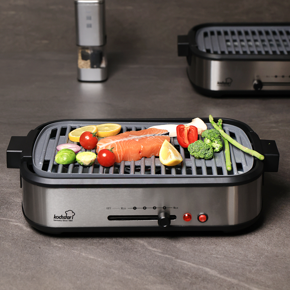 콕스타 무연 전기 그릴 연기안나는 삼겹살 가정용 고기굽는기계 NKTSG-1000