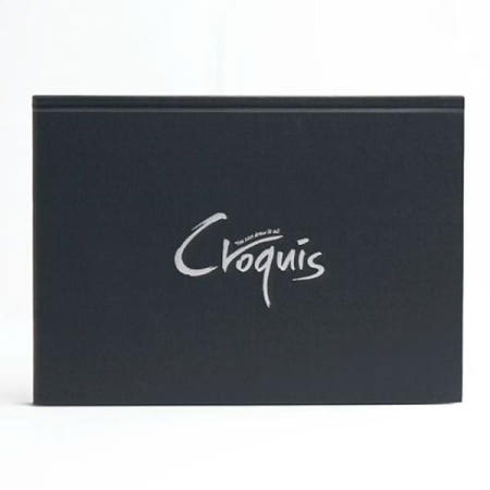 삼원특수지 스케치북 삼원 양장크로키 제본 블랙 -41448 CN05 B4 105g