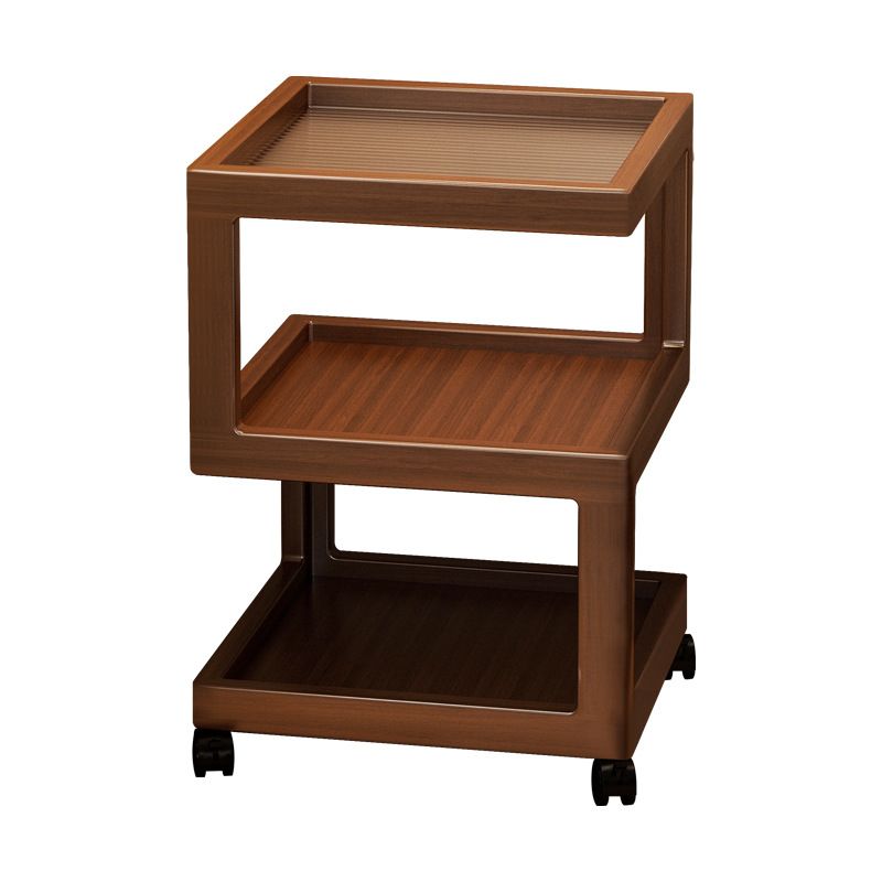 마노엔 침대 협탁 거실 쇼파 사이드테이블 선반 창홍 유리 모델 30CM - 상세 이미지 5