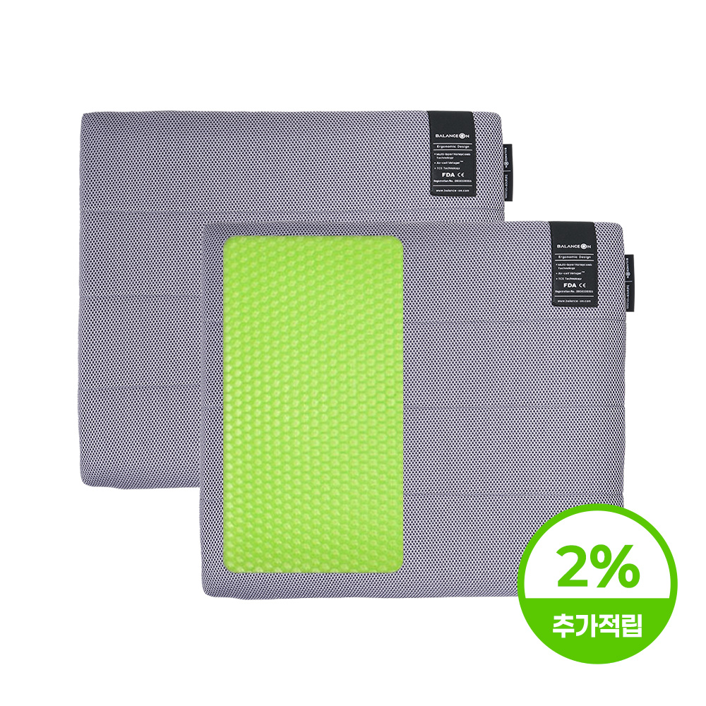 밸런스온 기능성 프리미엄 시트 L SIZE 2개 (자세교정 수험생 사무실 벌집 쿨링 쿨 의자방석 무하중)