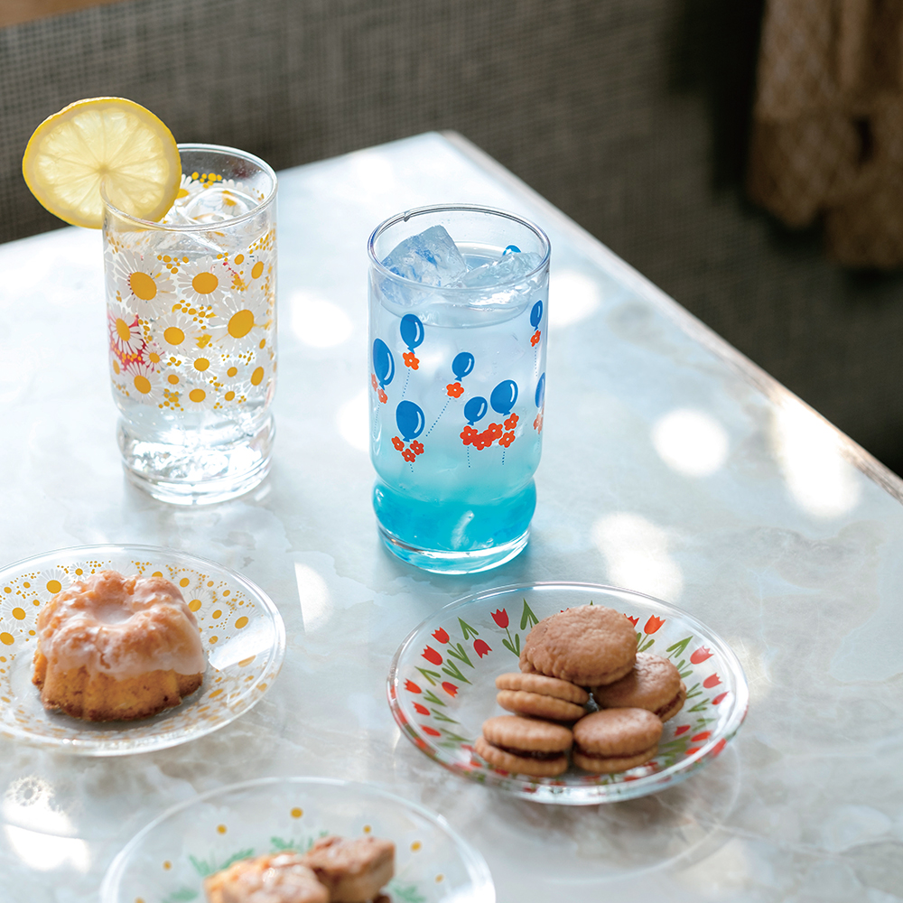 [아데리아] 레트로 유리 텀블러 270ml, 1개, Daisy - 상세 이미지 4