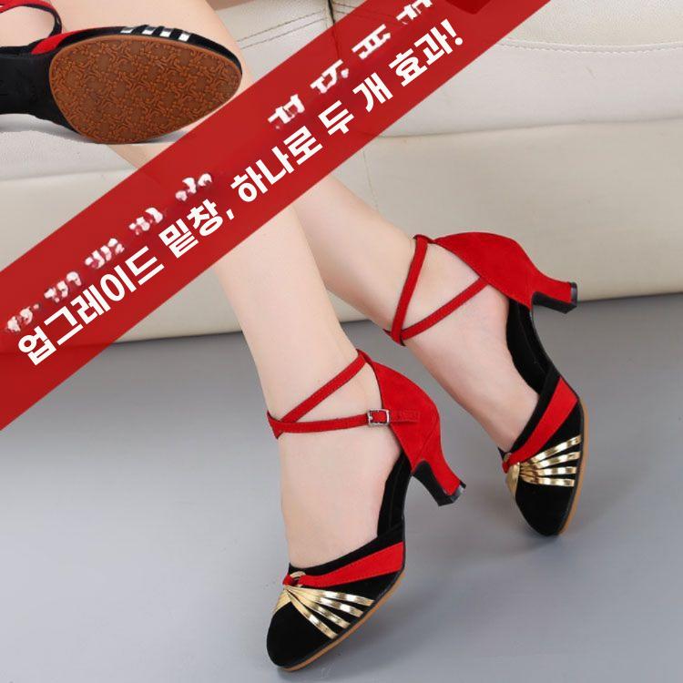 스포츠댄스화 댄스 재즈화 줌바댄스 왈츠용 여성 탱고 - 상세 이미지 3