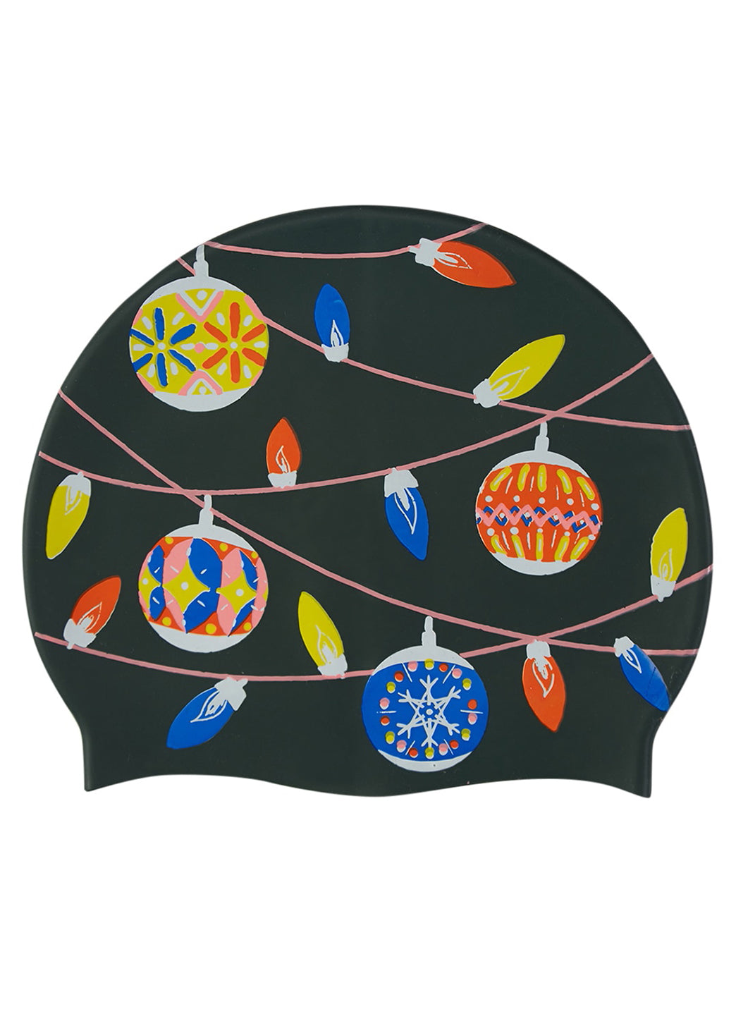 Granny Sweater Collection Holiday Lights Swim Cap - 상세 이미지 3