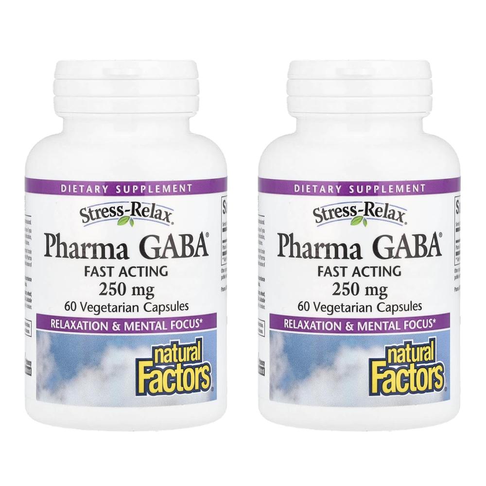 네츄럴팩터 가바 GABA 250mg 베지캡슐 60정 (2개) - 상품 이미지