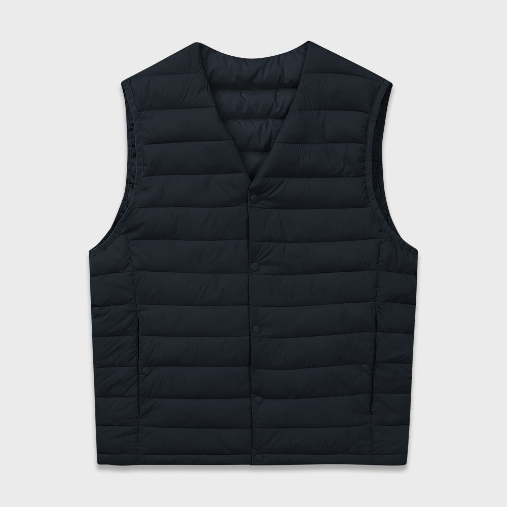 웰론 가벼운 U넥 V넥 넥변형 경량 패딩조끼